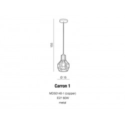 Lampa wisząca CARRON 1 MD50148-1 AZZARDO