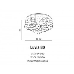 Lampa wisząca LUVIA 80 2172-6X-D80 AZZARDO
