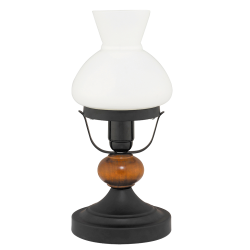 Lampa stołowa PETRONEL 7072 czarny/orzechowy/szkło opalizowane RABALUX