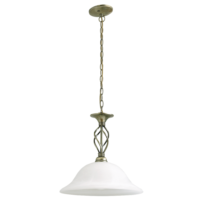 Lampa wisząca BECKWORTH 7136 brąz/szkło alabastrowe RABALUX
