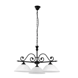Lampa wisząca DOROTHEA 7773 czarny/szkło alabastrowe RABALUX