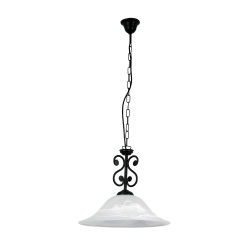 Lampa wisząca DOROTHEA 7776 czarny/szkło alabastrowe RABALUX