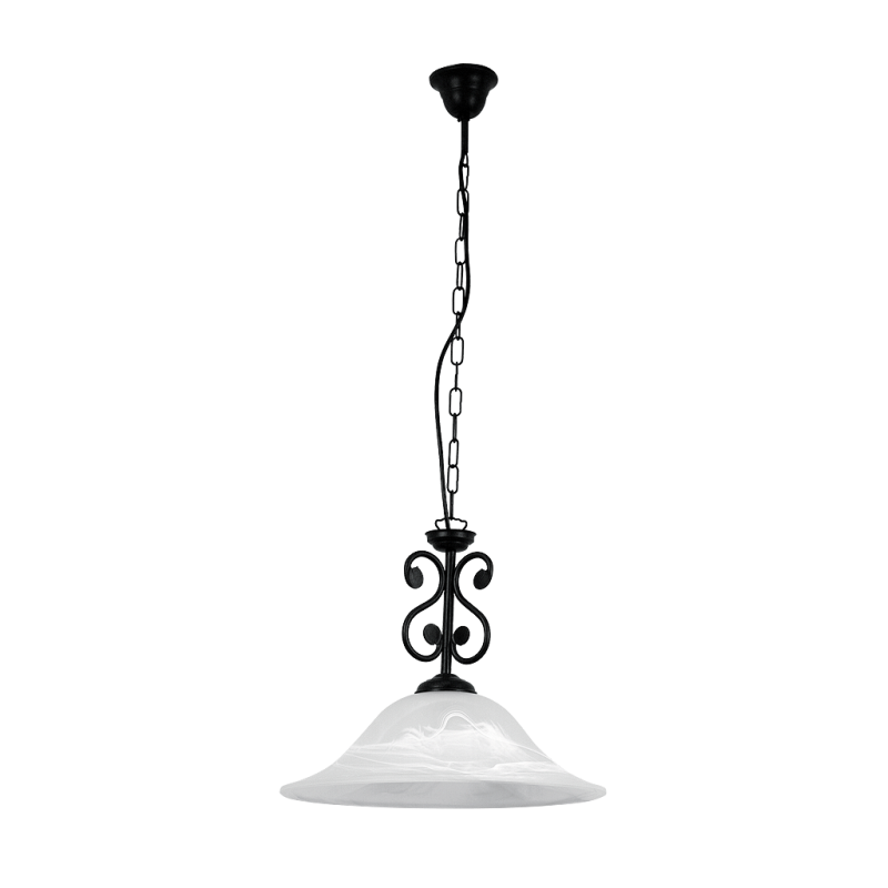 Lampa wisząca DOROTHEA 7776 czarny/szkło alabastrowe RABALUX
