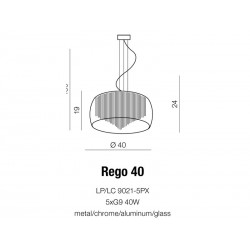Lampa wisząca REGO 40 LC/LP 3957-5PX AZZARDO