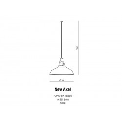 Lampa wisząca NEW AXEL FLP131BK AZZARDO