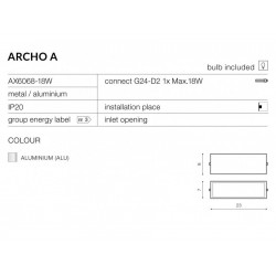 Kinkiet ARCHO 2A AX 6068-18W AZZARDO