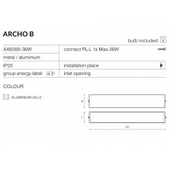 Kinkiet ARCHO 2B AX 6068-36W AZZARDO