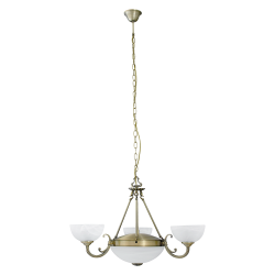Lampa wisząca MARLENE 8543 szkło alabastrowe/brąz MARKSLOJD