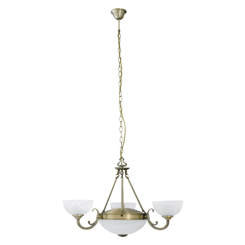 Lampa wisząca MARLENE 8543 szkło alabastrowe/brąz MARKSLOJD