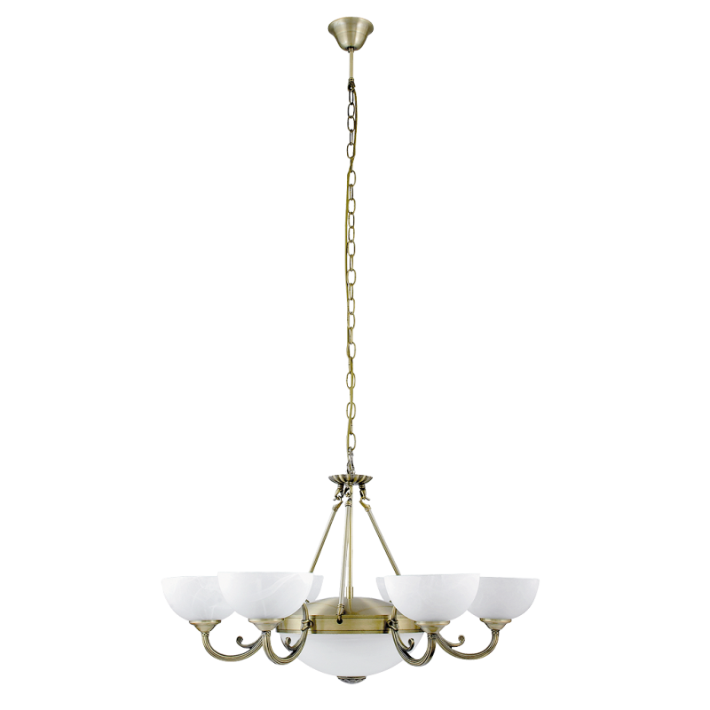 Lampa wisząca MARLENE 8546 szkło alabastrowe/brąz RABALUX