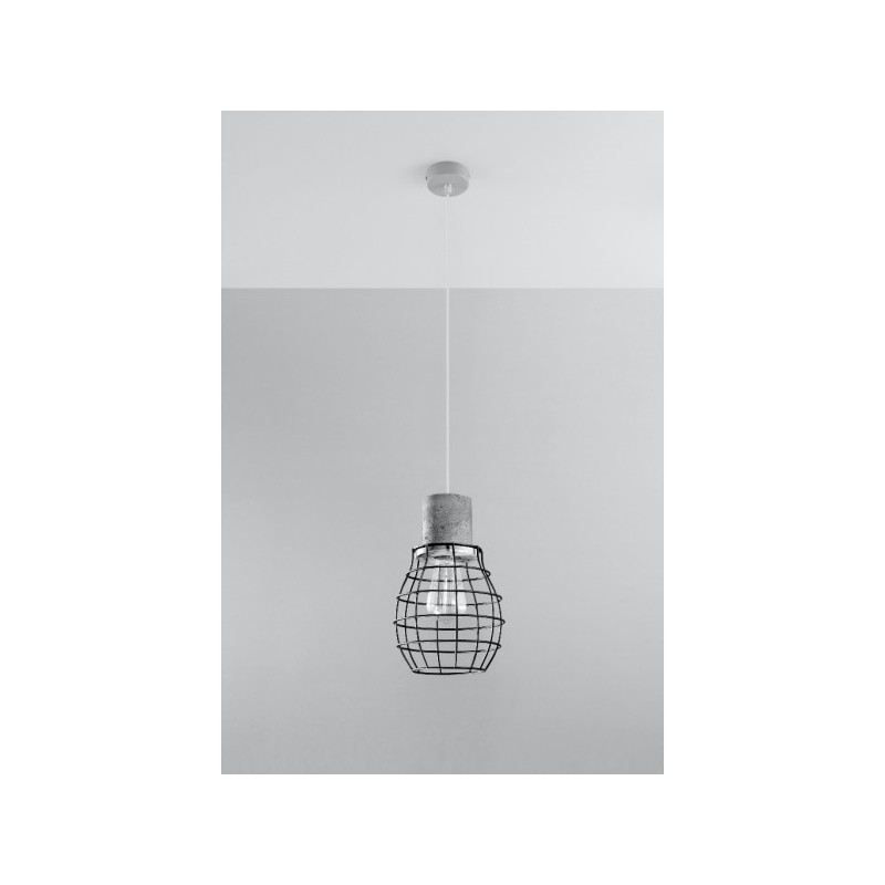 Lampa wisząca LUDO SL.0285 czarny/szary SOLLUX