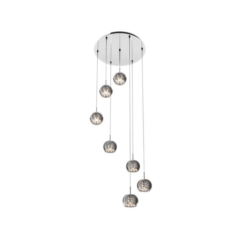 Lampa wisząca CRYSTAL P0076-07M-B5FZ przezroczysta ZUMA LINE