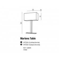 Lampa stołowa MARTENS MT2251-S BK czarna AZZARDO