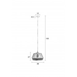 Lampa wisząca BIRDY LONG 5300105 szara ZUIVER