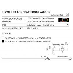 Lampa plafon TIVOLI TRACK 10W SH633000-10-WH biała AZZARDO