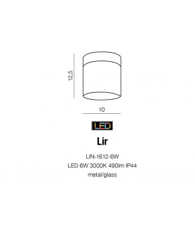 Lampa plafon LIR LIN-1612-6W biała AZZARDO
