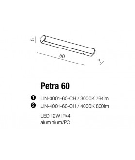 Lampa kinkiet PETRA 60 LIN-3003-60-CH chrom AZZARDO