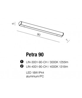 Lampa kinkiet PETRA 90 LIN-3003-90-CH chrom AZZARDO