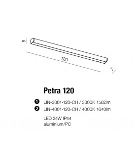 Lampa kinkiet PETRA 120 LIN-3003-120-CH chrom AZZARDO