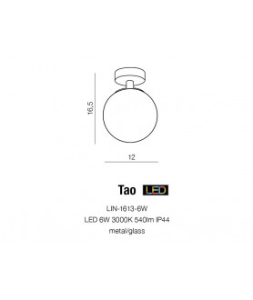 Lampa plafon TAO LIN-1613-6W biała AZZARDO