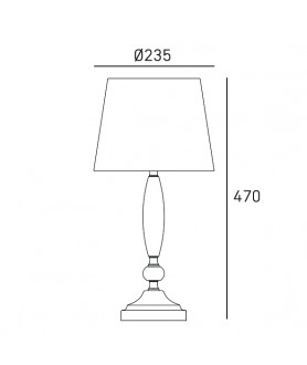 Lampa stołowa MONACO T01878WH biała COSMO LIGHT