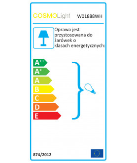 Kinkiet ABU DHABI W01888WH biały/chrom COSMO LIGHT