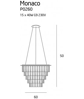 Lampa plafon MONACO C0137 przezroczysta MAX LIGHT