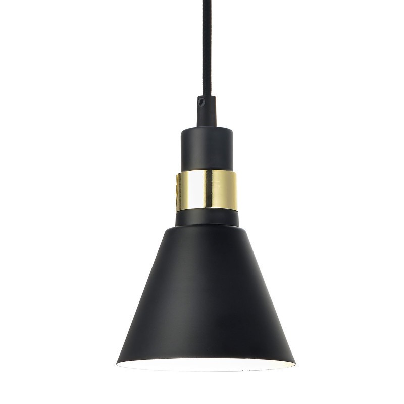 Lampa wisząca BIAGIO MD-H16079BL-1 czarny/złoty ITALUX