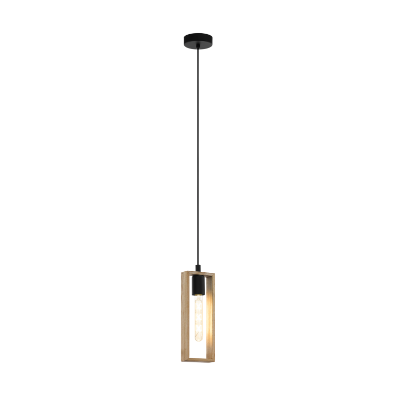 Lampa wisząca LITTLETON 49473 czarny/brązowy EGLO