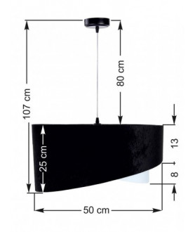 Lampa wisząca EMI 060-022 czarny/biały MACO DESIGN