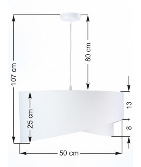 Lampa wisząca 060-070 biały/bordowy MACO DESIGN