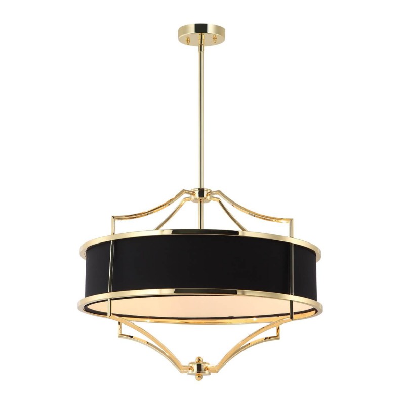 Lampa wisząca w stylu Hampton złoty czarny fi42 Stesso Gold / Nero S Orlicki Design