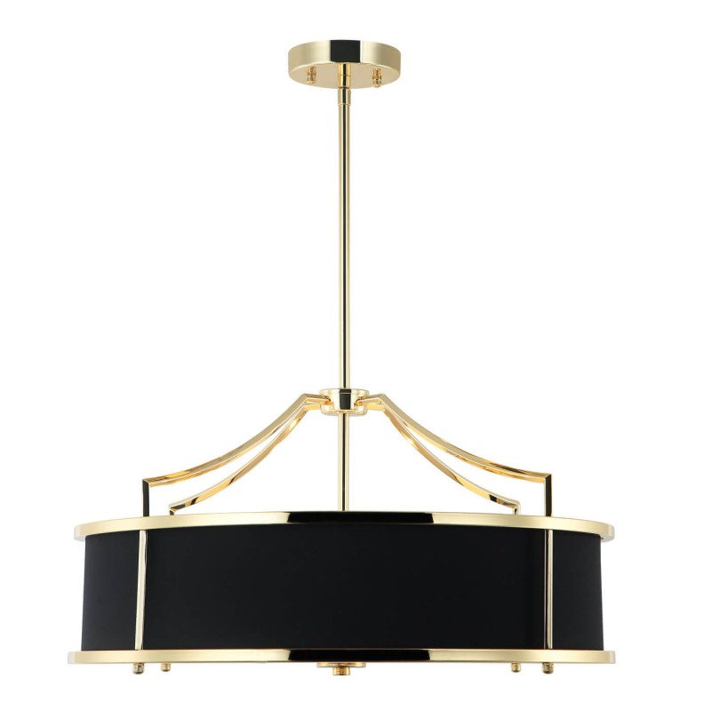 Lampa wisząca w stylu Hampton złoty czarny fi55 Stanza Gold / Nero M Design