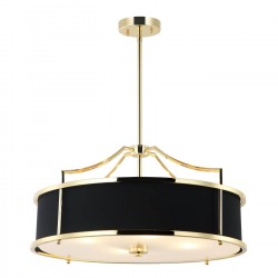 Lampa wisząca w stylu Hampton złoty czarny fi55 Stanza Gold / Nero M Design