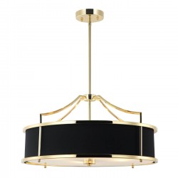 Lampa wisząca w stylu Hampton złoty czarny fi42 Stanza Gold / Nero S Orlicki Design