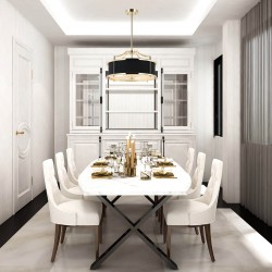 Lampa wisząca w stylu Hampton złoty czarny fi42 Stanza Gold / Nero S Orlicki Design