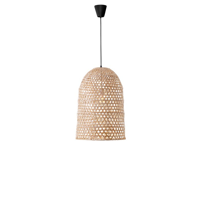 Lampa wisząca FI40 w stylu balijskim boho naturalna AURA CL9586681 bambus
