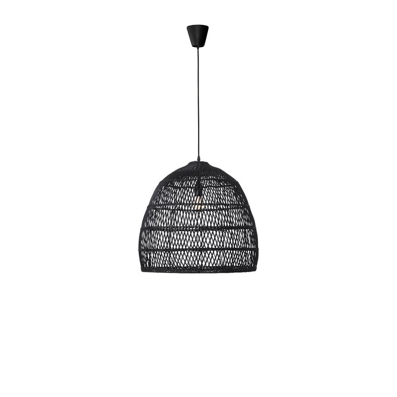 Lampa wisząca FI53 w stylu balijskim boho DESTINY CL9586671 ratan czarny