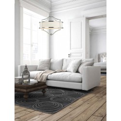 Lampa wisząca w stylu Hampton chrom biały fi55 Stesso Cromo M Orlicki Design