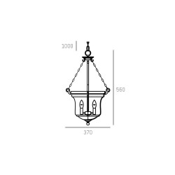 Lampa wisząca Hampton chrom szkło PRAGUE P03950CH Cosmo Light