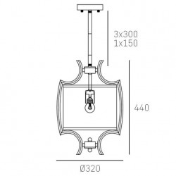 Lampa wisząca hampton FARO P01039NI nikiel Cosmo Light