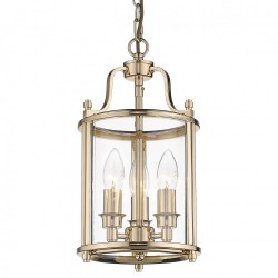 Lampa wisząca w stylu Hampton złota NEW YORK P03875AU Cosmo Light