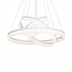 Lampa wisząca Ring biała potrójny 114W LED + PILOT Milagro