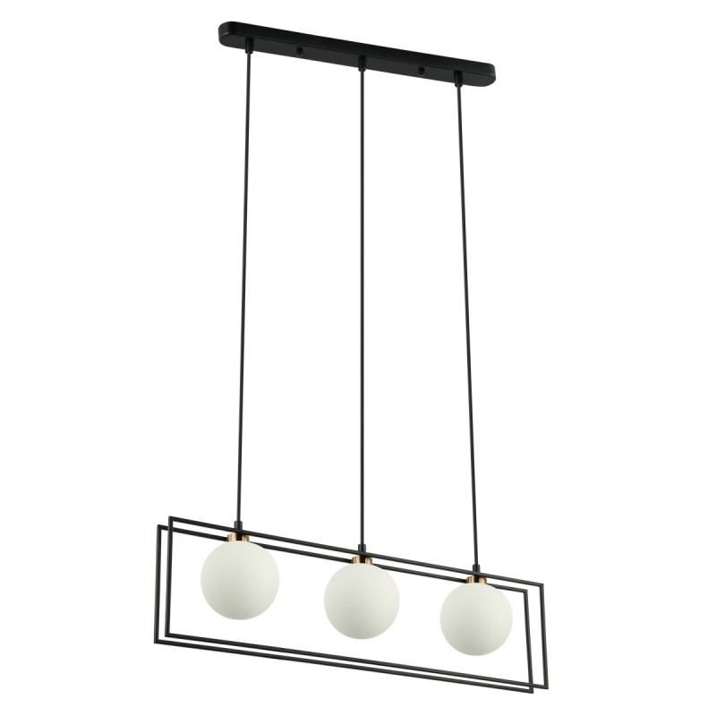 Lampa wisząca GROSETTA PND-53423-3-BK czarny ITALUX