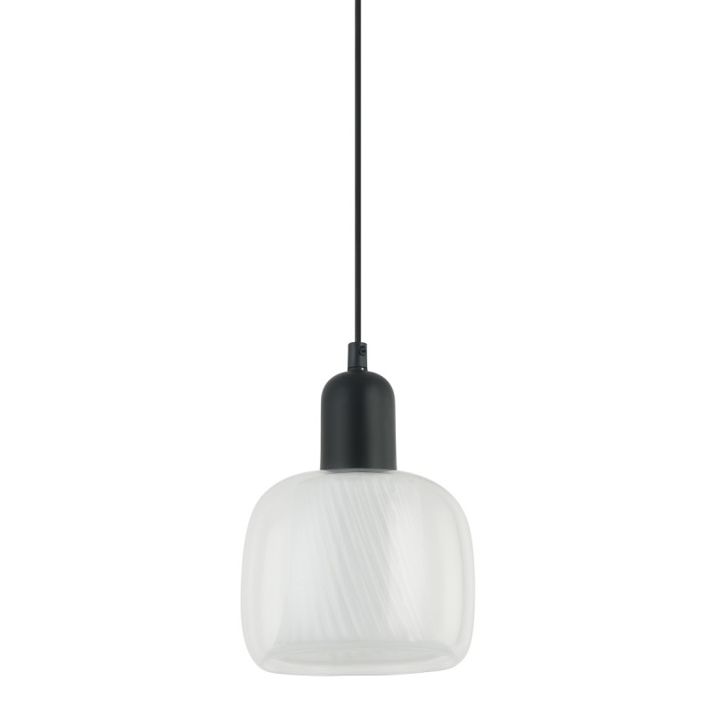 Lampa wisząca LAMEZIA PND-67594-1-BK+CL czarny ITALUX