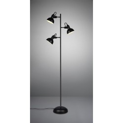 Lampa podłogowa w stylu skandynawskim GINA R41153032 czarna LUCIDE