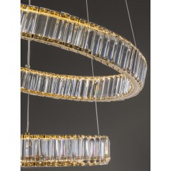 Lampa wisząca kryształowa złota ring LED BAUTA LE42676 Luces Exclusivas