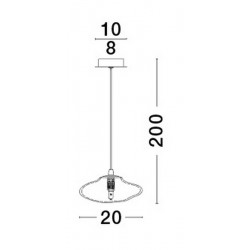 Lampa wisząca szklany kamyczek FI20 NAYARIT LE42898 Luces Exclusivas