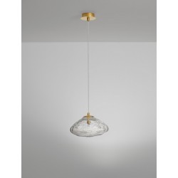 Lampa wisząca złoty szklany kamyczek FI26 NAYARIT LE42899 Luces Exclusivas