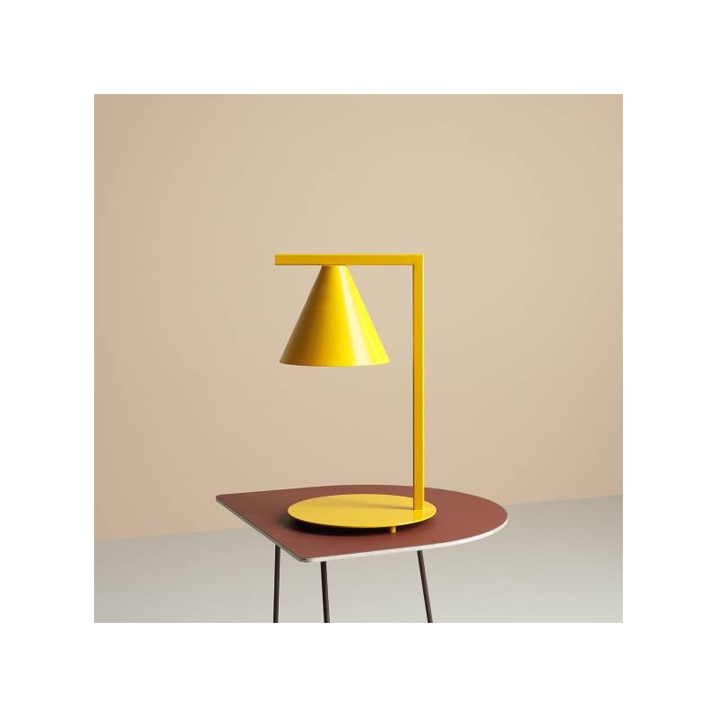 Lampa stołowa stożek nowoczesna musztardowa FORM TABLE MUSTARD 1108B14 Artera
